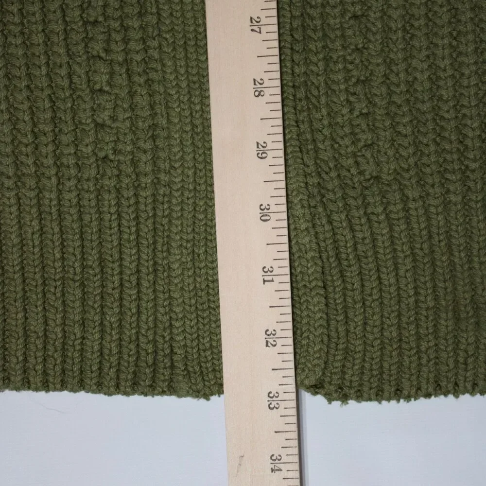 Free People Olive Open-Front Chunky Knit Cardigan